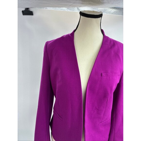 The Limited Purple Blazer Womens S Open Front Career Work Office Jacket - Picture 2 of 6